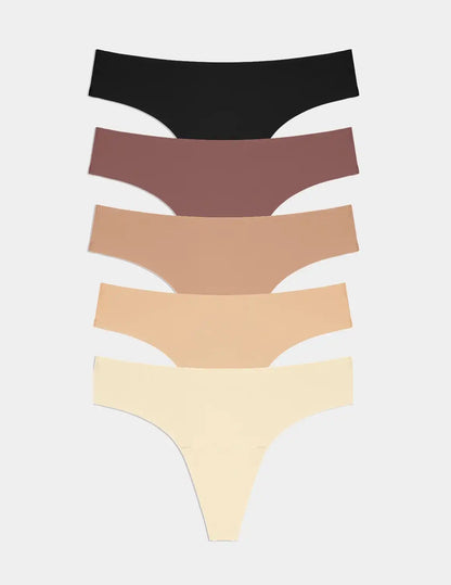 Essential No-Show Thong 5-Pack - Last Call