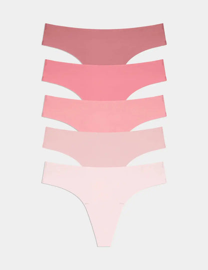Essential No-Show Thong 5-Pack - Last Call