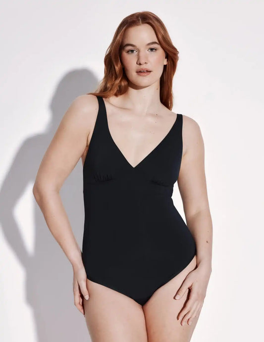 Leakproof Deep V One Piece Swimsuit - Long Torso
