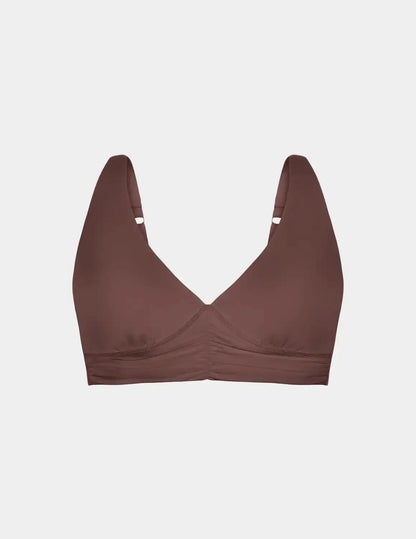 Ruched Deep V Bikini Top - Last Call