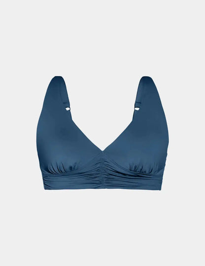 Ruched Deep V Bikini Top - Last Call