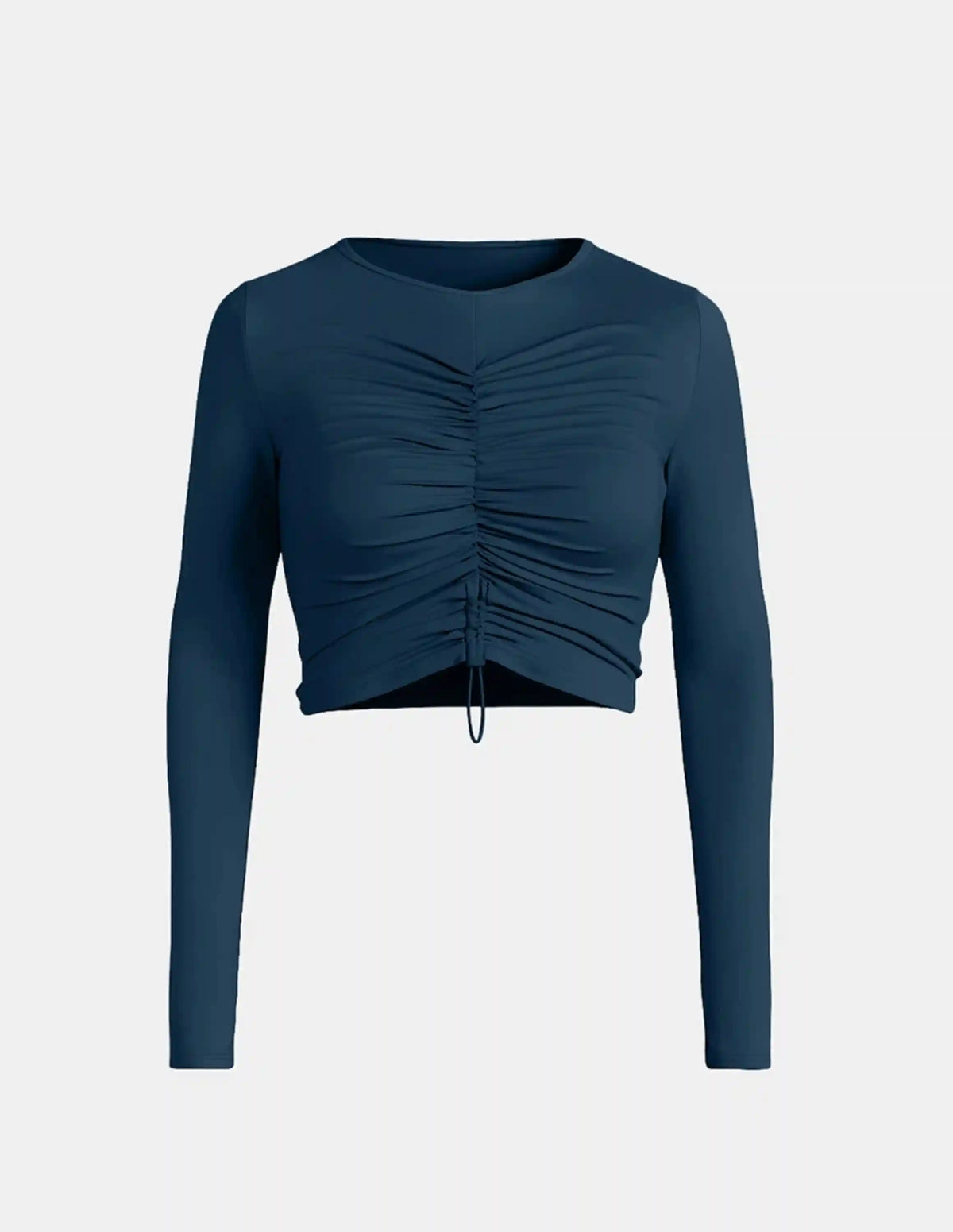 Ruched Long Sleeve Swim Top