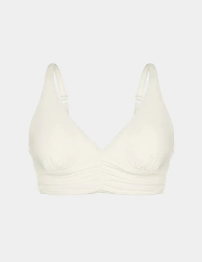Sculpt Ruched Deep V Bikini Top
