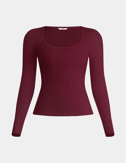 SculptRib Cotton Long Sleeve Top - Last Call